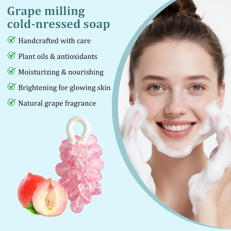 Cilifer® Handmade Crystal Grape Soap Gentle Cleansing Soap