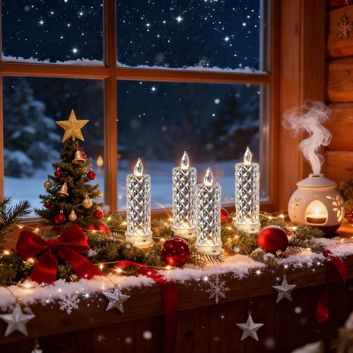 Cilifer®LED Crystal Candle Lights(4pcs in 1 set)