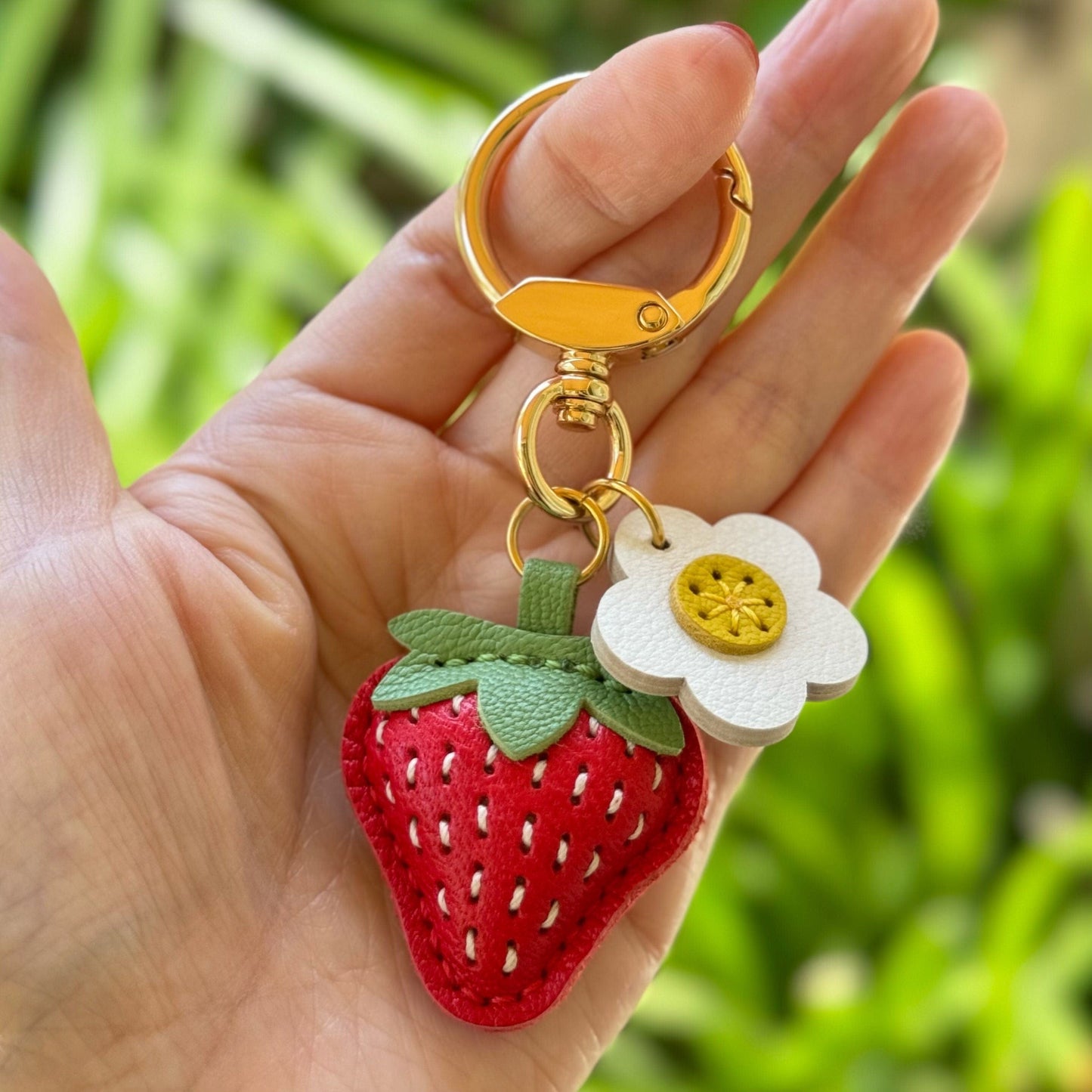 CZTICLE®🍊🌼Leather Fruit And Flower Key Fob