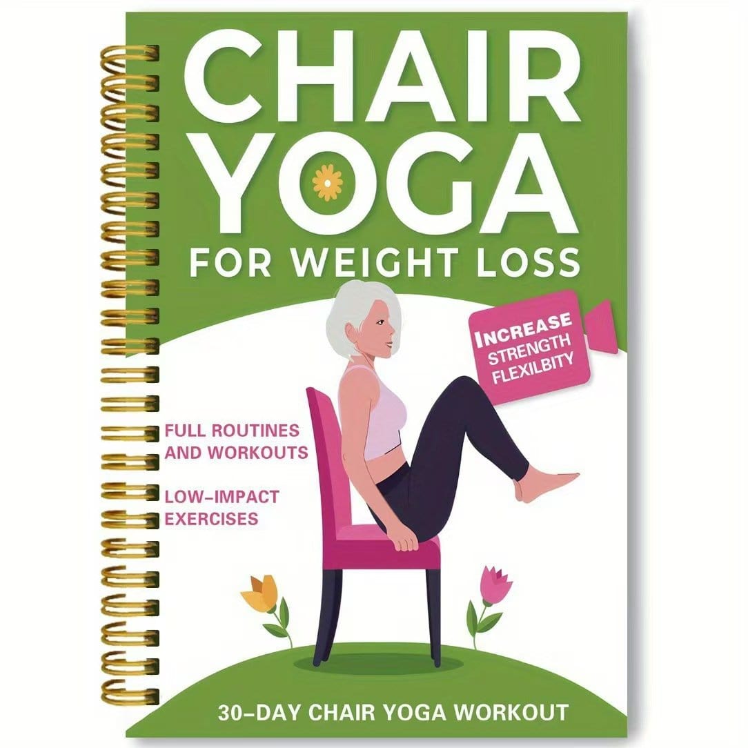 Cilifer®30-Day Chair Yoga Weight Loss Spiral Notebook & Exercise Guide