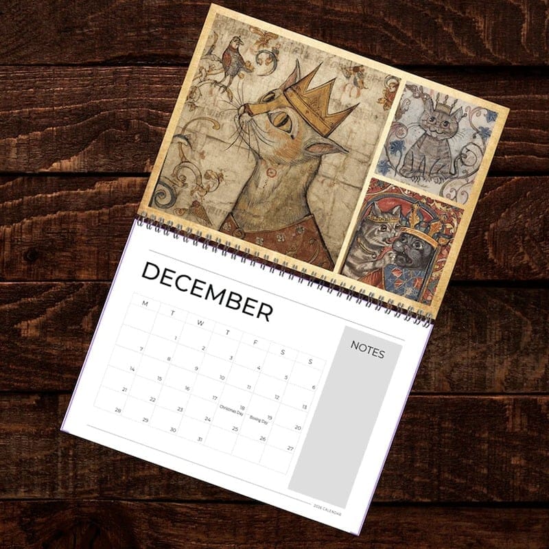 Cilifer®Medieval Cats with Crowns Calendar 2026