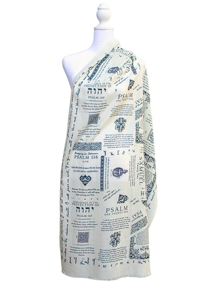 Cilifer®Handcrafted Christian Prayer Shawl: Protection Bible Verse Scarf. Yeshua Scripture Wrap