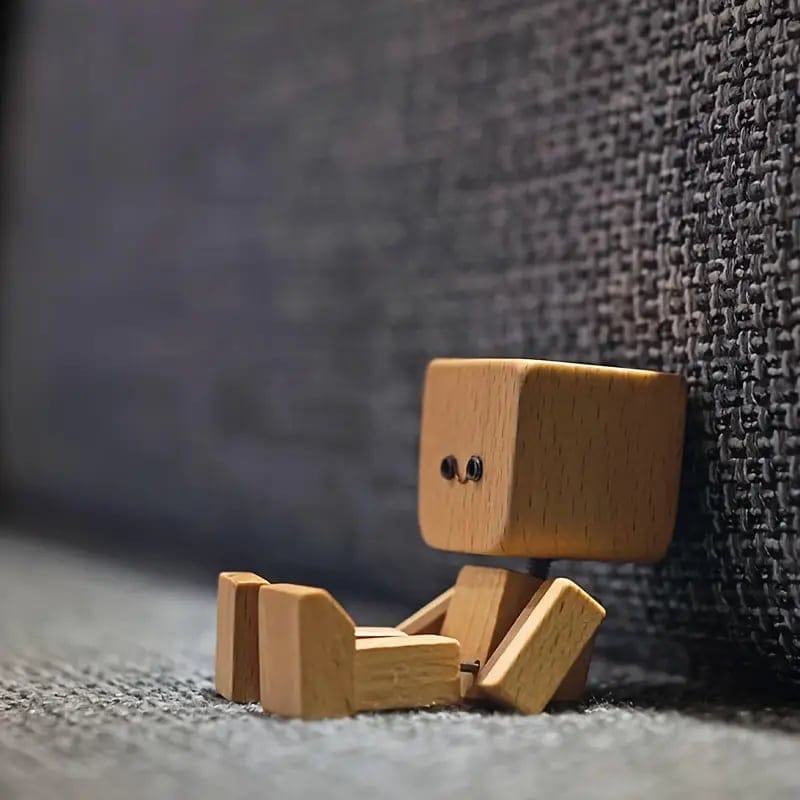 Cilifer®Charming Little Wooden Figure That Sways with 12PCS Magnetic Expressions