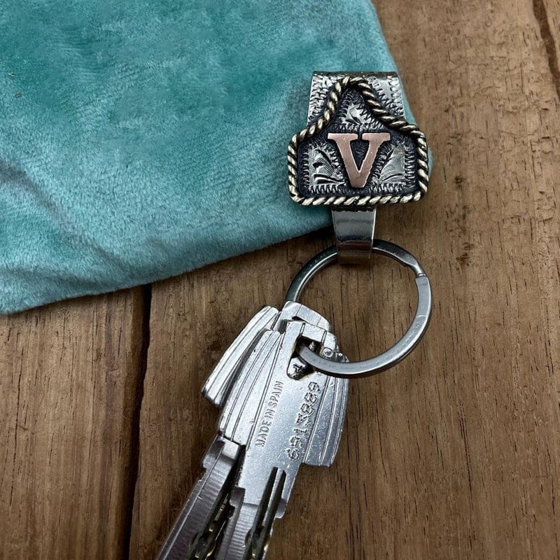 Cilifer®Handmade Cow Tag Belt  Key Holder with Custom Initial.