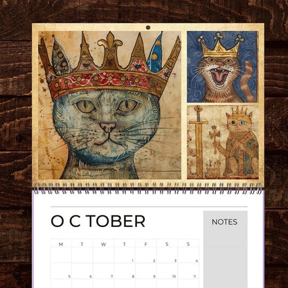 Cilifer®Medieval Cats with Crowns Calendar 2026