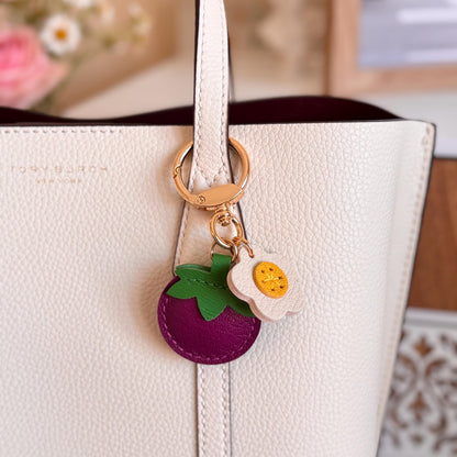 CZTICLE®🍊🌼Leather Fruit And Flower Key Fob