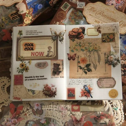 Cilifer®Vintage Material Paper. 100sheets/box Retro Handbook Background Paper