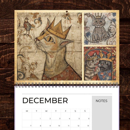 Cilifer®Medieval Cats with Crowns Calendar 2026