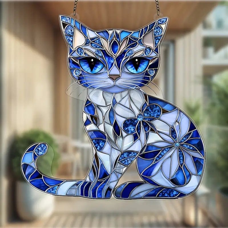 CZTICLE®Blue & White Cat Suncatcher Ornament🐱