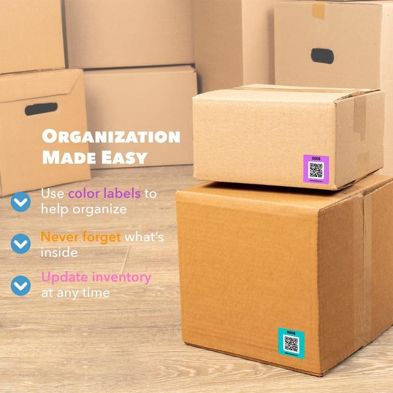 Cilifer®Original Color-Coded Scannable QR Labels (48 Pack)