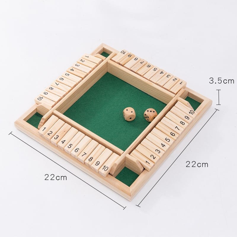 Cilifer®SHUT THE BOX-WOODEN DICE BOARD GAME