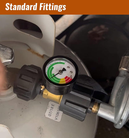 CZTICLE®Universal Propane Tank Gauge for 5-40 Pound LP Tanks | Gas Level Indicator for Grill. Heater. RV Camper. QCC1 Connection