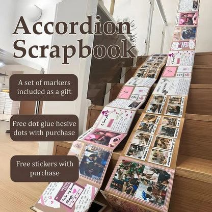 Cilifer®The Memory Keeper: 99+ Inch Accordion Scrapbook Album📚