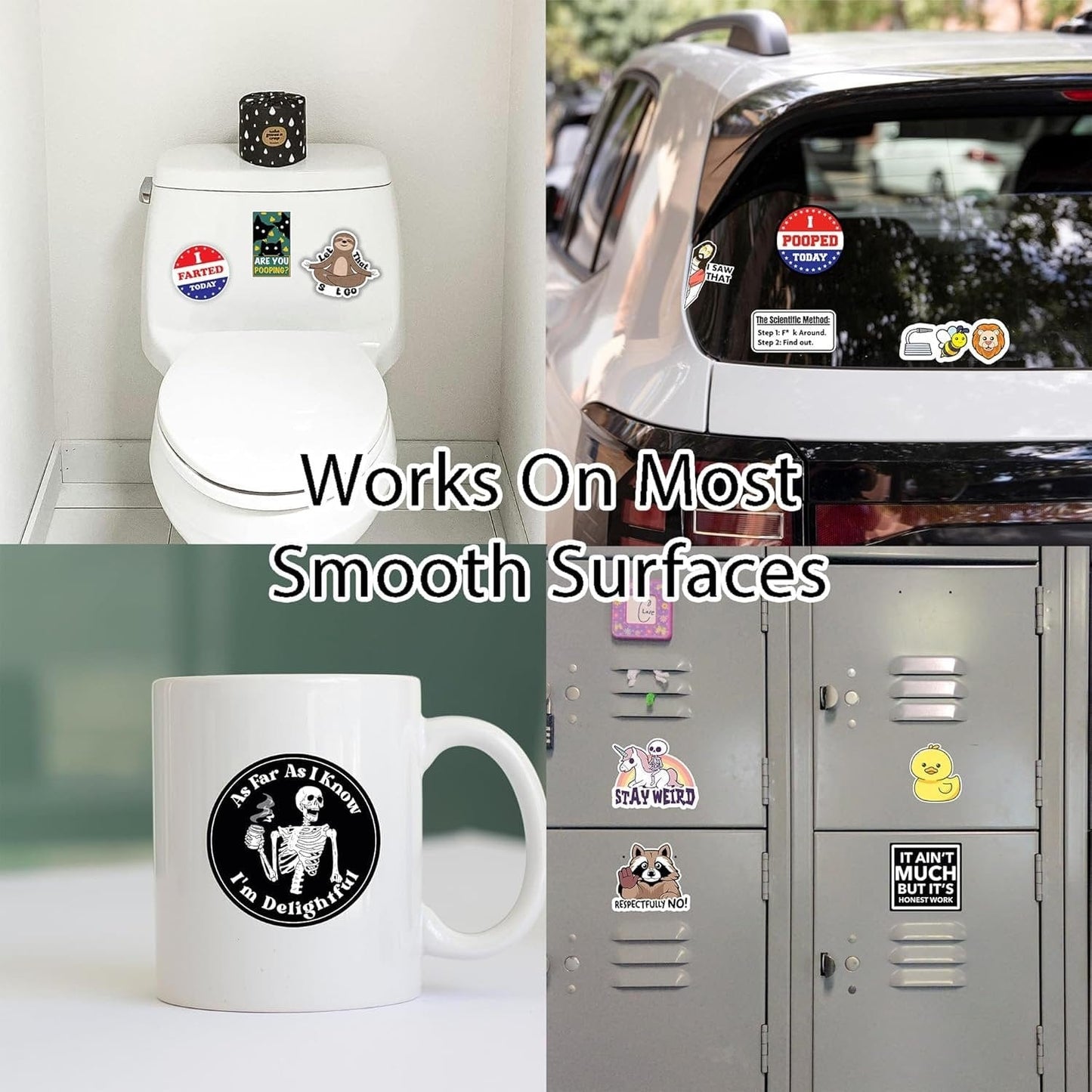 Cilifer® Set of 130 Pcs Funny Saying Stickers