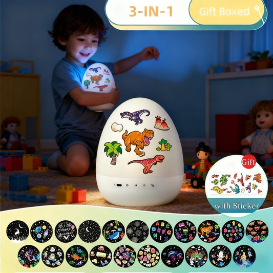 Cilifer®Dinosaur Egg Night Light Projector with Bluetooth Speaker For Kids
