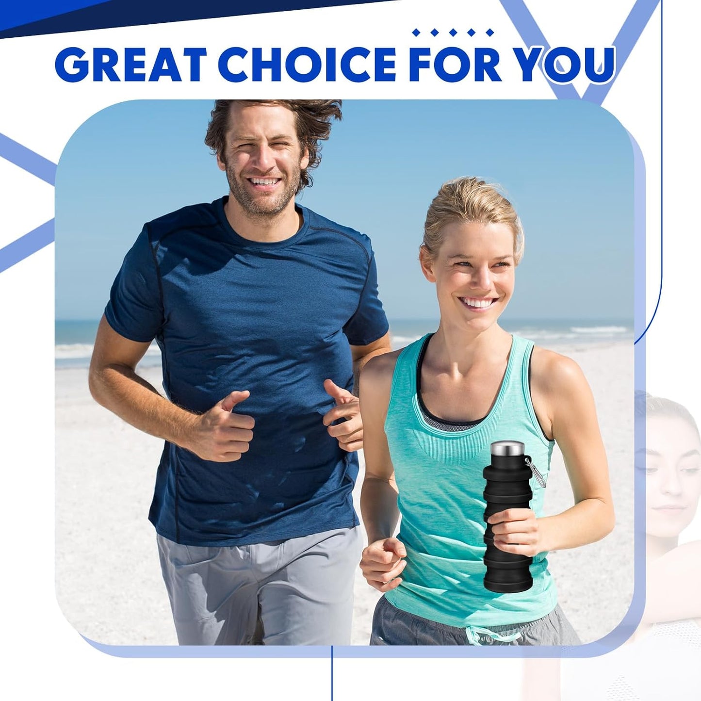 Cilifer®🏆Hot Sale🔥🔥Silicone foldable water bottle – Ideal for sports. travel & outdoor – Reusable & BPA-free