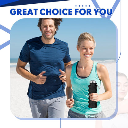 Cilifer®🏆Hot Sale🔥🔥Silicone foldable water bottle – Ideal for sports. travel & outdoor – Reusable & BPA-free