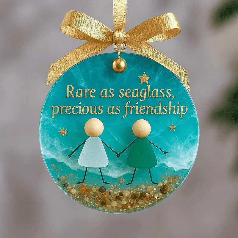 Cilifer®⏳LAST DAY SALE 49% OFF!⏰Friendship Sea Glass Christmas Ornament🌊✨Shaped by Nature & Crafted by Hand💝