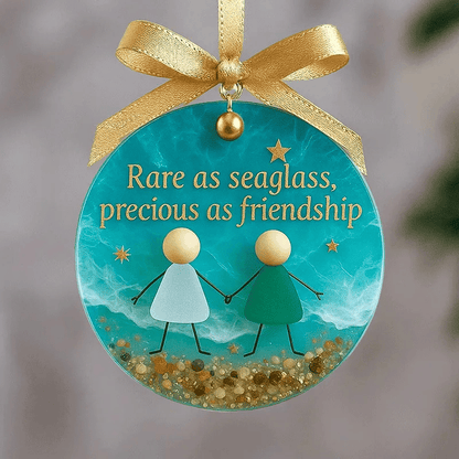 Cilifer®⏳LAST DAY SALE 49% OFF!⏰Friendship Sea Glass Christmas Ornament🌊✨Shaped by Nature & Crafted by Hand💝