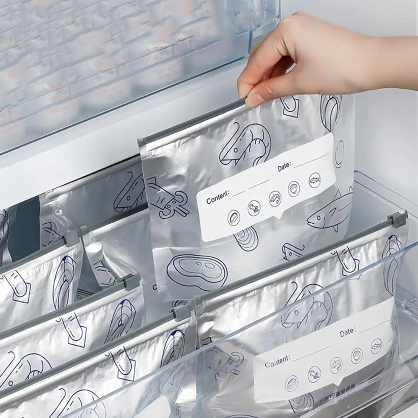 Cilifer®WReusable Aluminum Foil Freshness Seal Bags – Your Kitchen's New Best Friend!