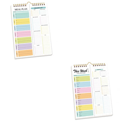 Cilifer®Handmade Bound Weekly Detachable Diet Plan Sheet