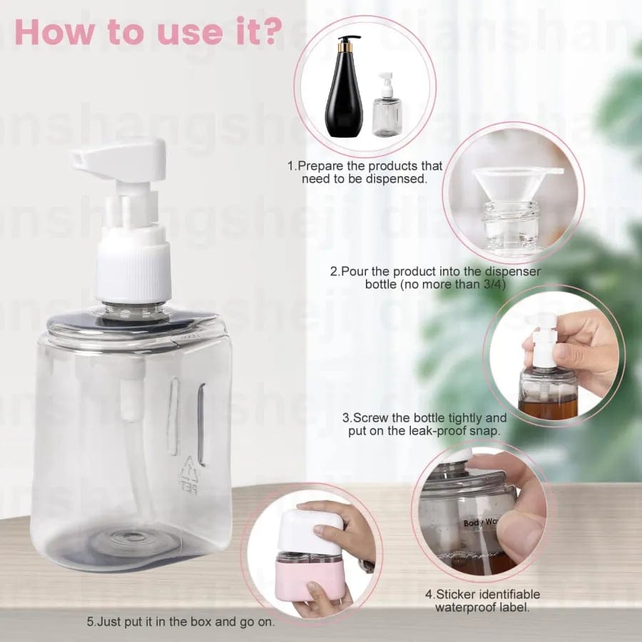 Cilifer® Mini Shampoo Dispenser Portable Travel Bottle Set