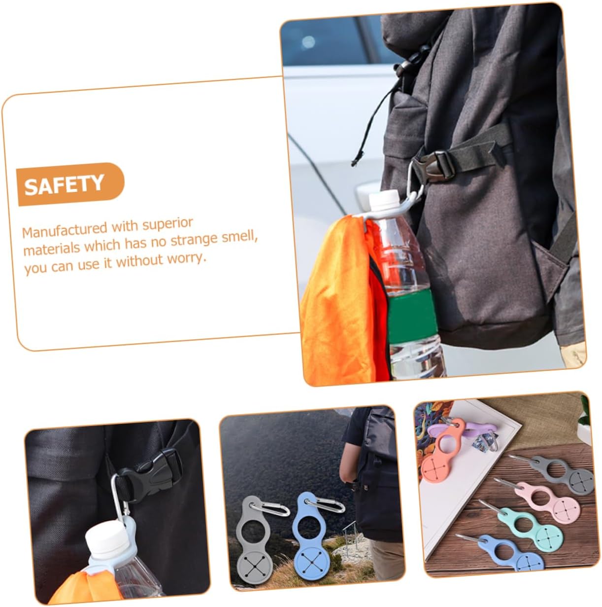 Cilifer®Silicone Sport Kettle Buckle Outdoor Carabiner Water Bottle Holder