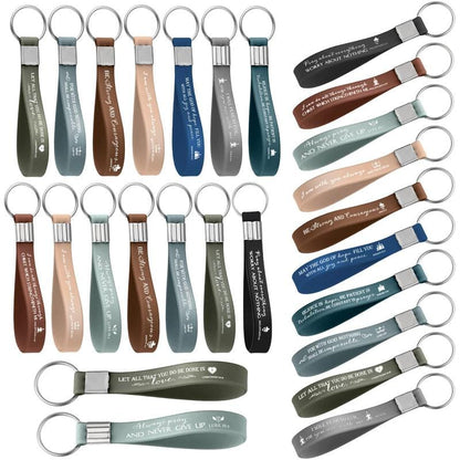 Cilifer®24/36/100Pcs Bible Verse Keychain Christian Trendy Keychain Wristlet