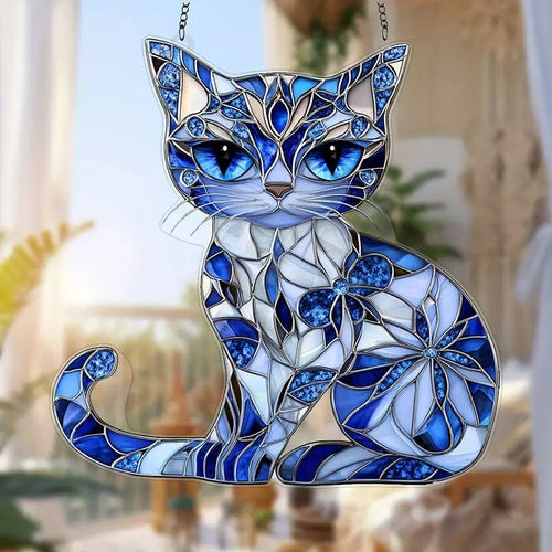 CZTICLE®Blue & White Cat Suncatcher Ornament🐱