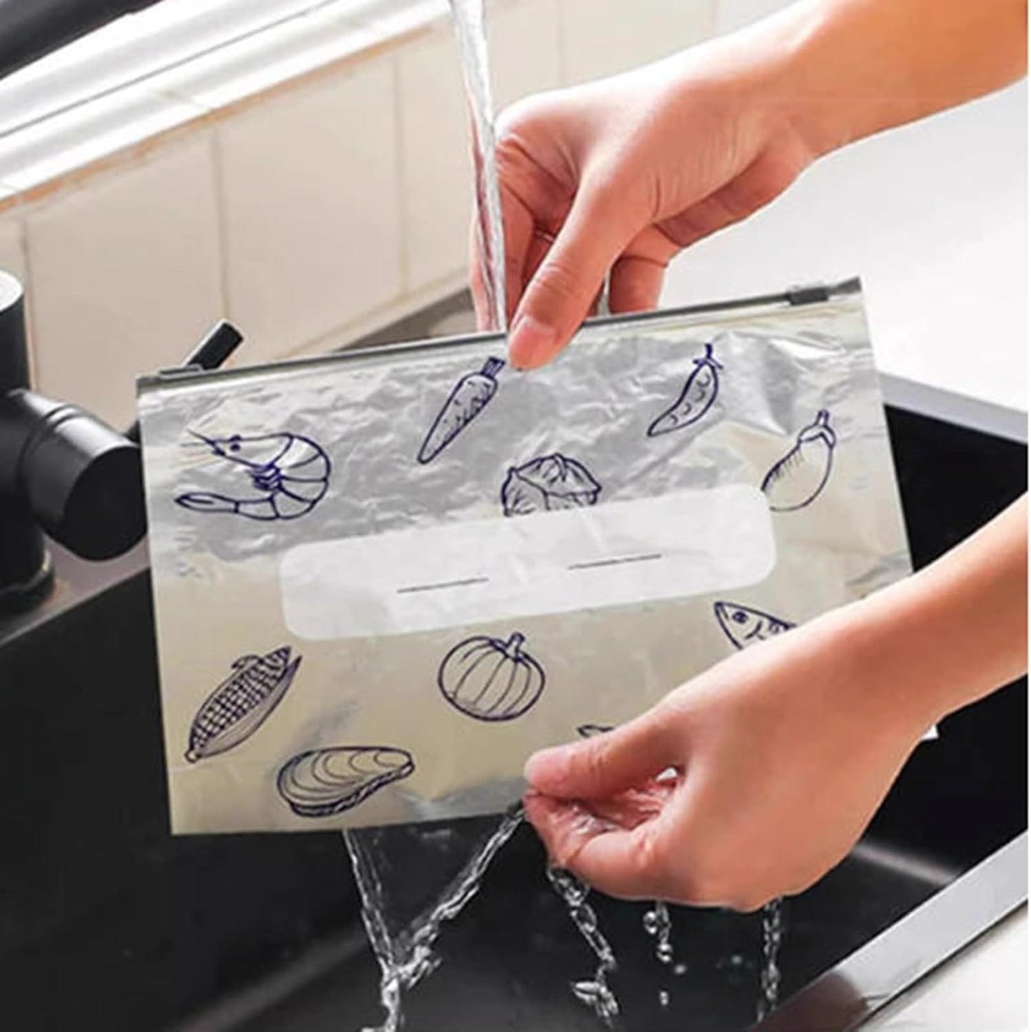 Cilifer®WReusable Aluminum Foil Freshness Seal Bags – Your Kitchen's New Best Friend!
