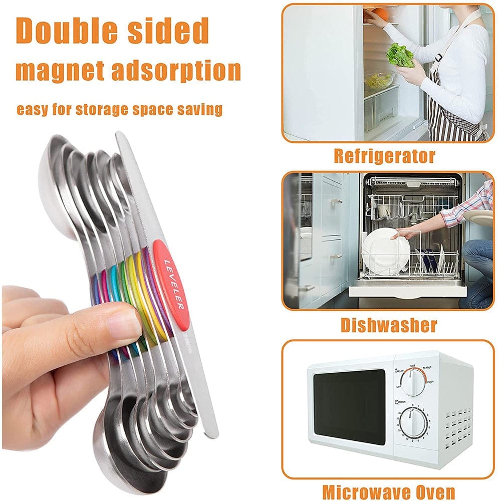 Cilifer®Stainless Steel Magnetic Measuring Spoons Set