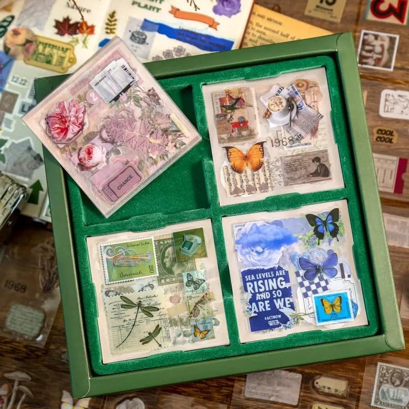 Cilifer®Vintage Material Paper. 100sheets/box Retro Handbook Background Paper