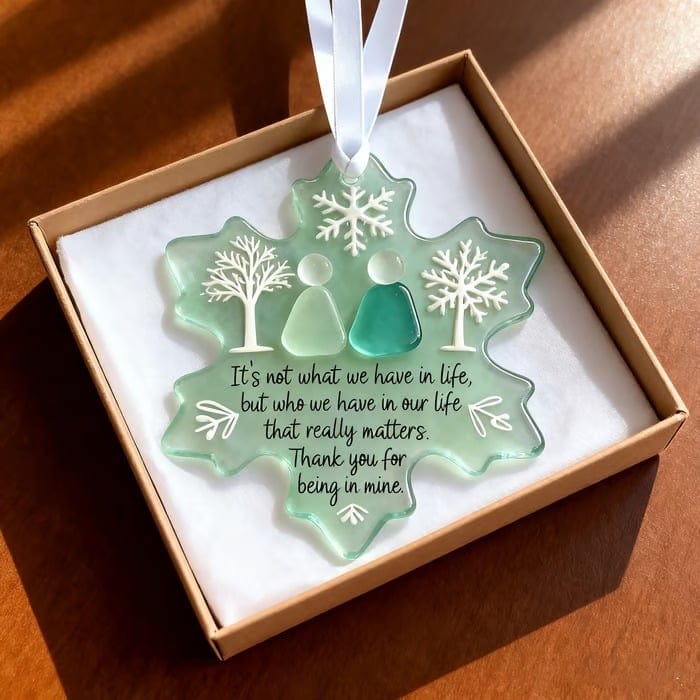 Cilifer®Snowflake-Shaped Sea Glass Friendship Decor Shaped by Nature & Crafted by Hand!
