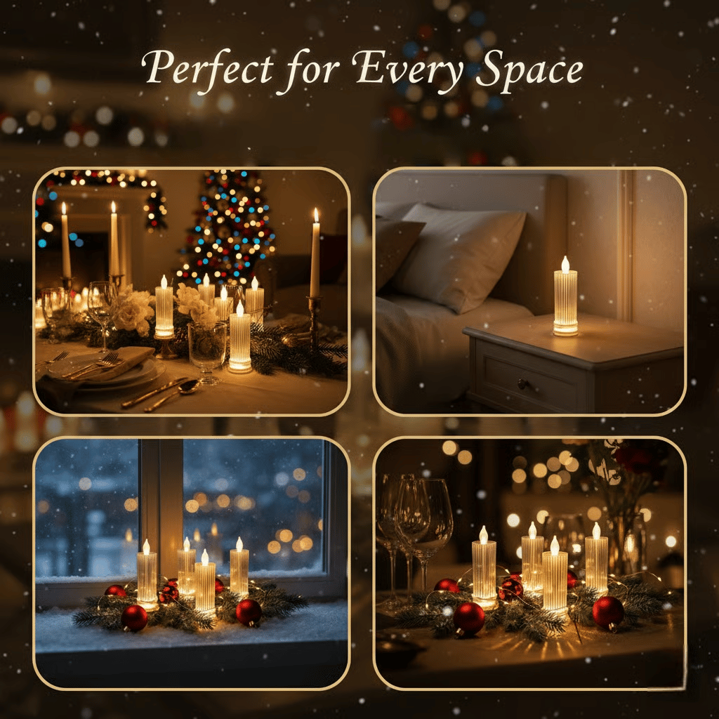 Cilifer®LED Crystal Candle Lights(4pcs in 1 set)