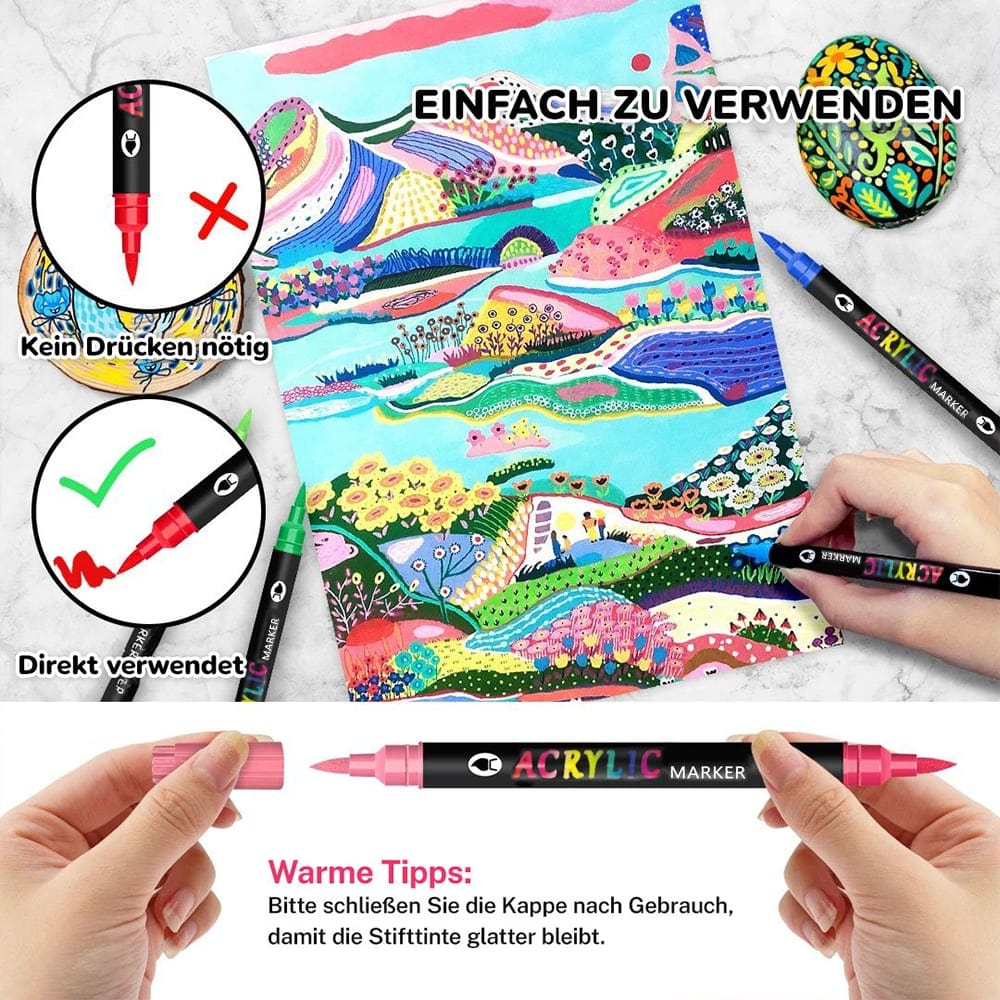 Cilifer®Dual Tip Acrylic Paint Pen Marker