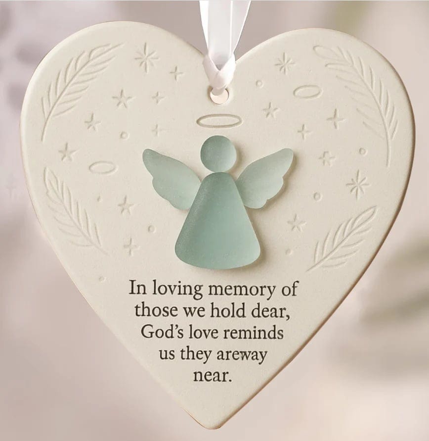 Cilifer®⏳LAST DAY SALE 49% OFF!⏰Heart-Shaped Sea Glass Angel Friendship Ornament✨ Shaped by Nature & Crafted by Hand