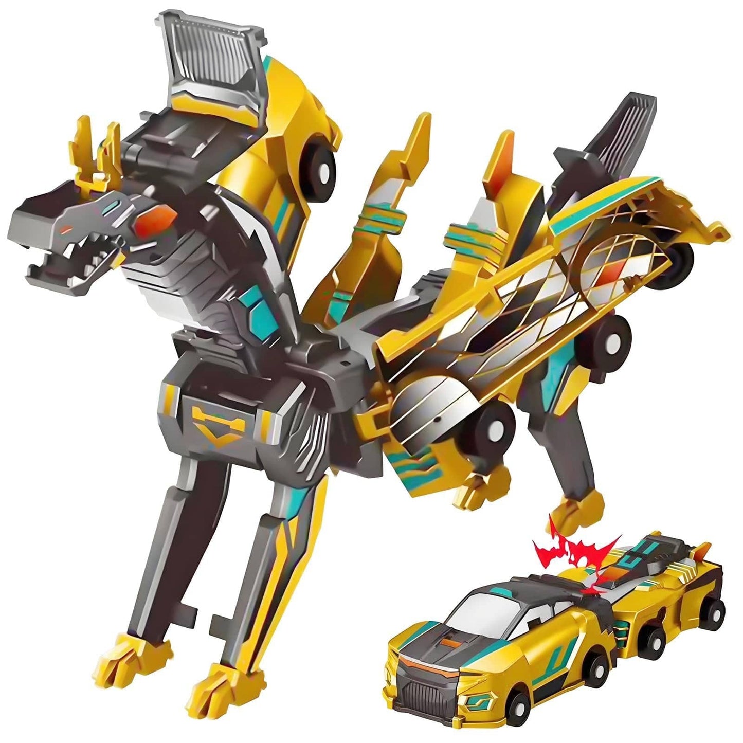 CZTICLE®🎁Children's Day Special✨ Collision Transforming Dinosaur Car Toy