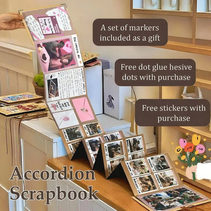 Cilifer®The Memory Keeper: 99+ Inch Accordion Scrapbook Album📚