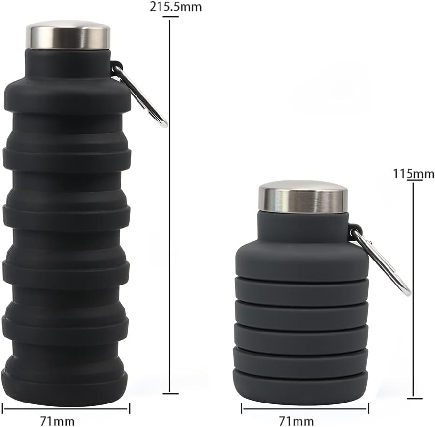 Cilifer®🏆Hot Sale🔥🔥Silicone foldable water bottle – Ideal for sports. travel & outdoor – Reusable & BPA-free