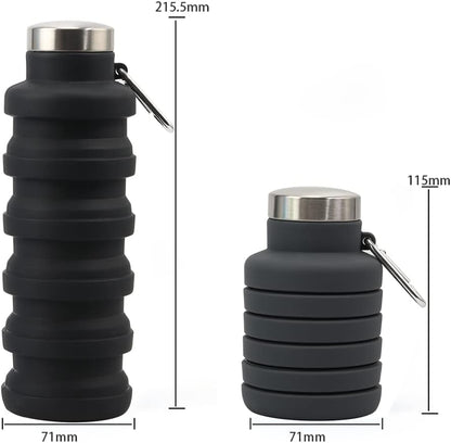 Cilifer®🏆Hot Sale🔥🔥Silicone foldable water bottle – Ideal for sports. travel & outdoor – Reusable & BPA-free