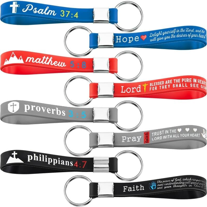 Cilifer®24/36/100Pcs Bible Verse Keychain Christian Trendy Keychain Wristlet