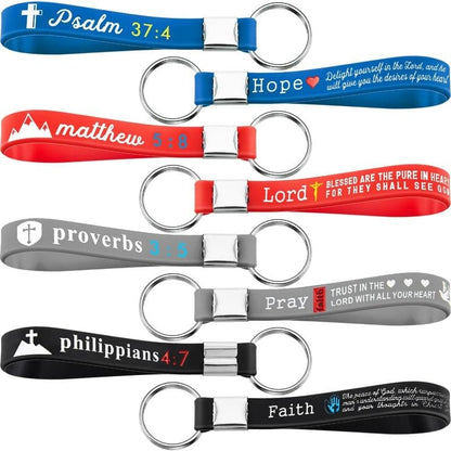 Cilifer®24/36/100Pcs Bible Verse Keychain Christian Trendy Keychain Wristlet
