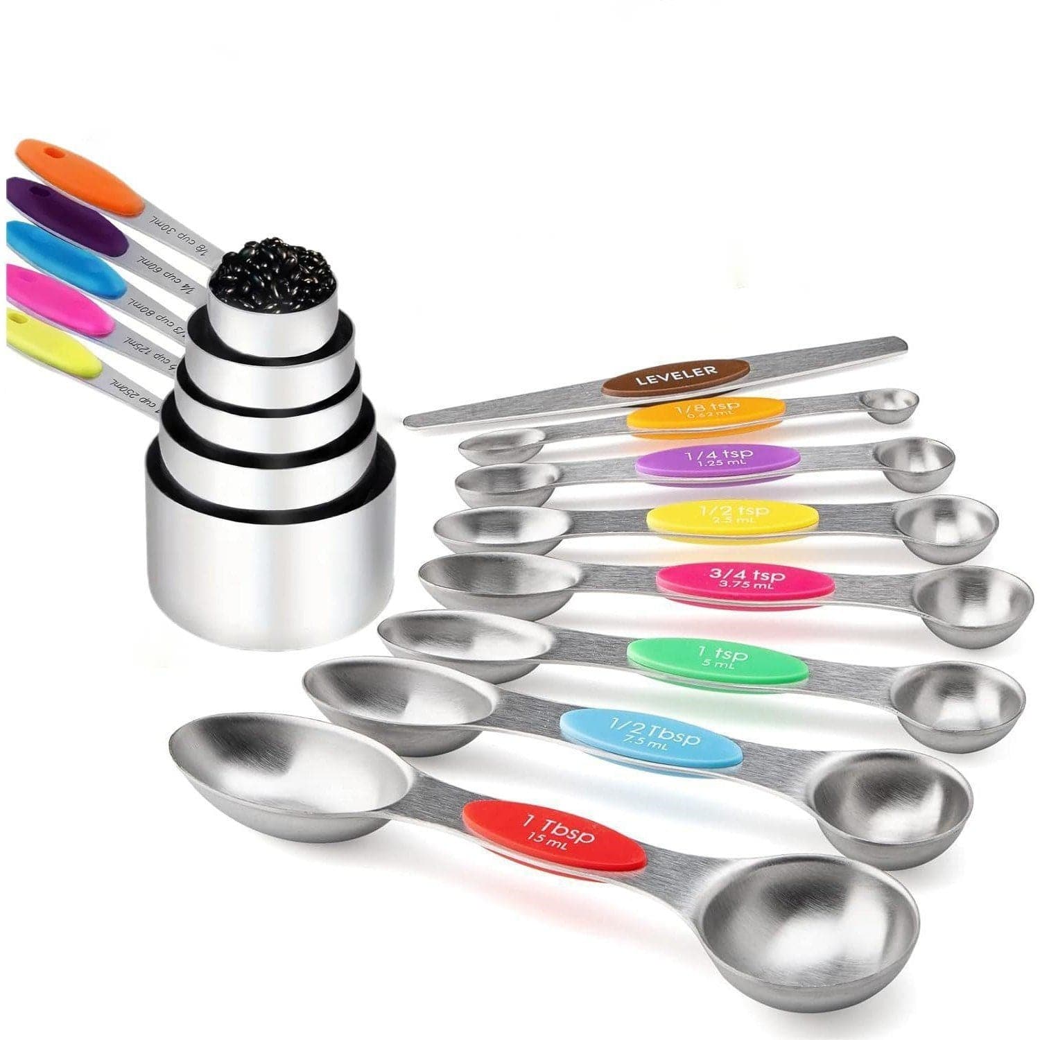🔥Stainless Steel Magnetic Measuring Spoons 13-piece Set