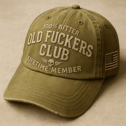 Cilifer® Vintage Cotton Baseball Cap🧢Bold Embroidery & American Flag Patch 😎Representing a distinctive and rebellious style & Ideal Gift🎁