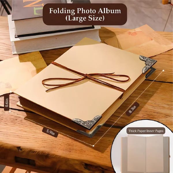 Cilifer®The Memory Keeper: 230 cm Accordion Scrapbook Album📚