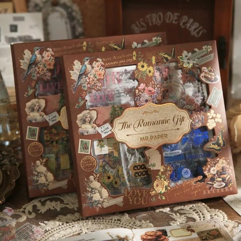 Cilifer®Vintage Material Paper. 100sheets/box Retro Handbook Background Paper