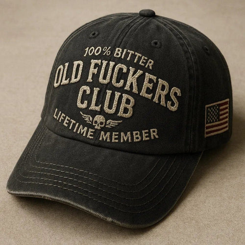 Cilifer® Vintage Cotton Baseball Cap🧢Bold Embroidery & American Flag Patch 😎Representing a distinctive and rebellious style & Ideal Gift🎁