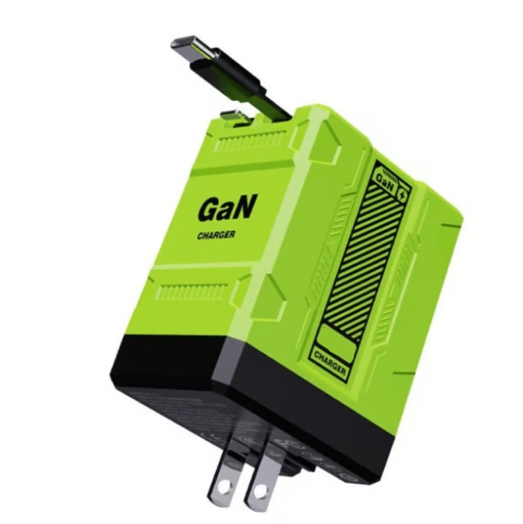 Cilifer®2-in-1 GaN PD3.0  Charger with Retractable Cables(Plug specifications: US standard plug)