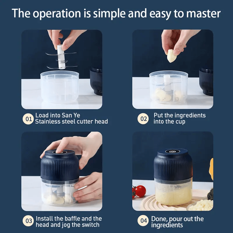 Cilifer®Electric Garlic Chopper.Mini Portable Veggie Chopper