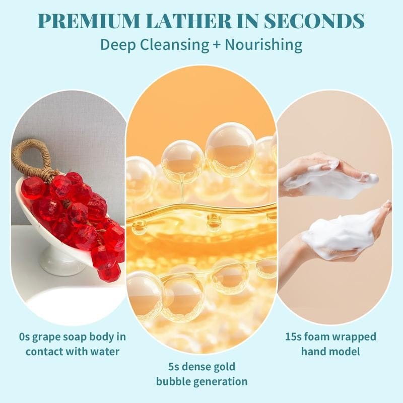 Cilifer® Handmade Crystal Grape Soap Gentle Cleansing Soap